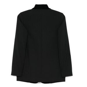 ANTONELLI FIRENZE Women's Structured Blazer with Velvet Collar Women BLACK Coats
